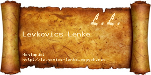 Levkovics Lenke névjegykártya